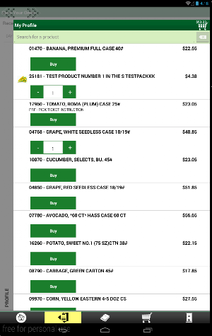 Ford’s Produce Ordering Screenshot 1