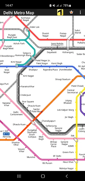 Delhi Metro Map Screenshot 2