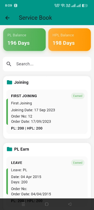 E-Service Book Screenshot 3