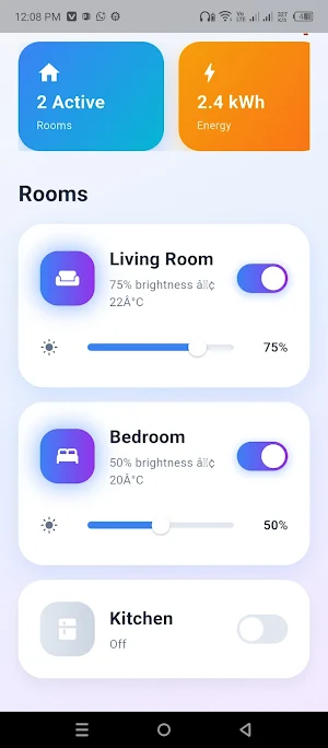 Smart Home UI Screenshot 0