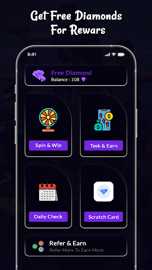 Get Diamonds FFF FF Tools Tips Screenshot 2