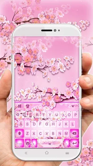 Pink Spring Blossom Keyboard Theme Screenshot 0