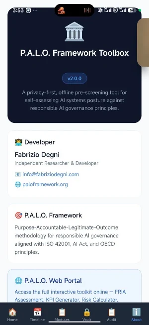 P.A.L.O. Framework Toolbox Screenshot 0