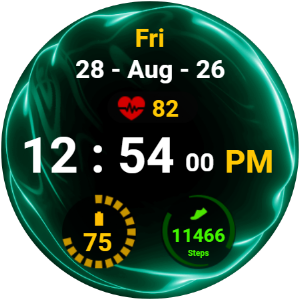 Fluid Turquoise Watch Face Screenshot 1