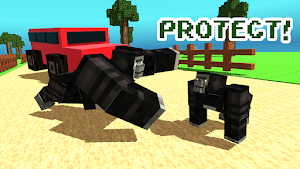 Blocky Wild Park: Gorilla Bash Screenshot 2