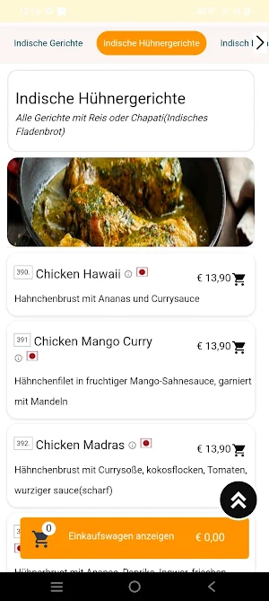 Indien Curry Haus Screenshot 2