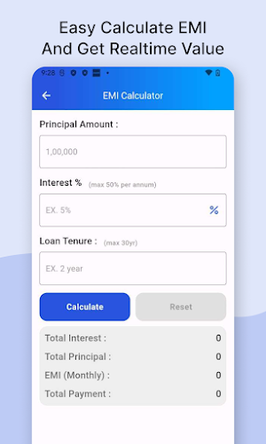 Instant Loan : EMI Calculator Screenshot 2