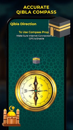 Qibla Finder - Quran Majeed Screenshot 1
