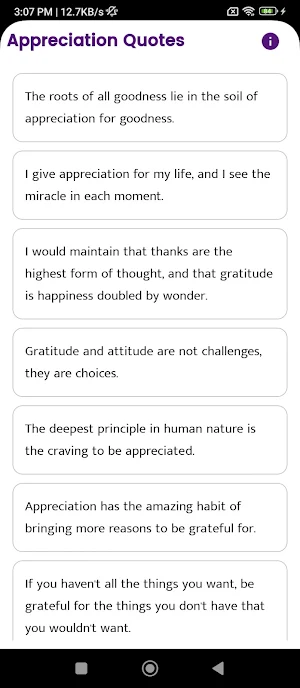 Appreciation Quotes and Saying Screenshot 0