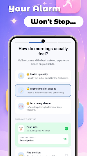 WakeClock: Alarm Challenge Screenshot 1