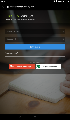 Menufy Business Manager Screenshot 2