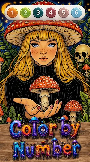 Mushroom Color by Number Screenshot 3
