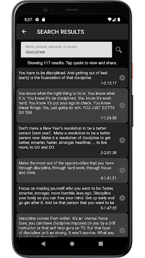 Jocko Quote Database Screenshot 1