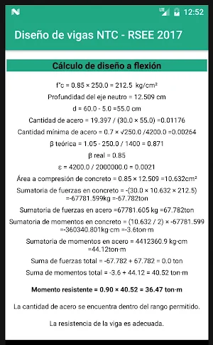 Diseño de vigas NTC - RSEE 2017 Screenshot 3