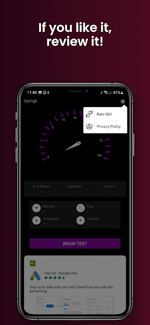 GoHigh: Internet Speed Test Screenshot 3