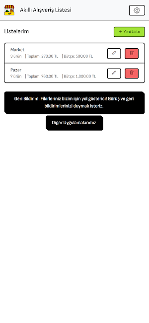 Akıllı Alışveriş Listesi Screenshot 1