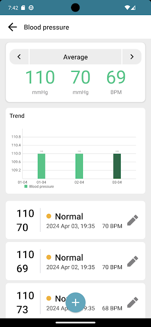 Health Blood Pressure Tracker Screenshot 2