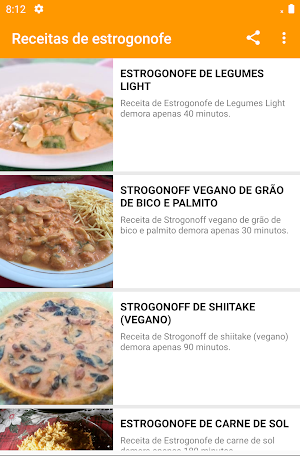 Receitas de estrogonofe Screenshot 2
