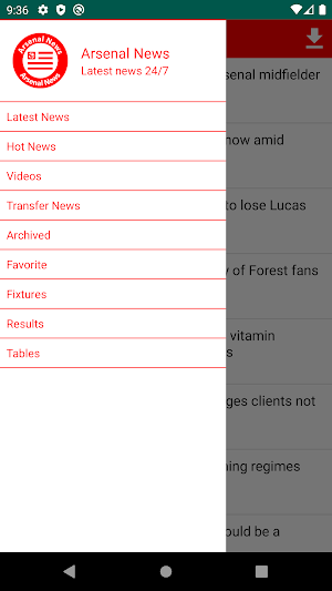 Arsenal Latest News Screenshot 2