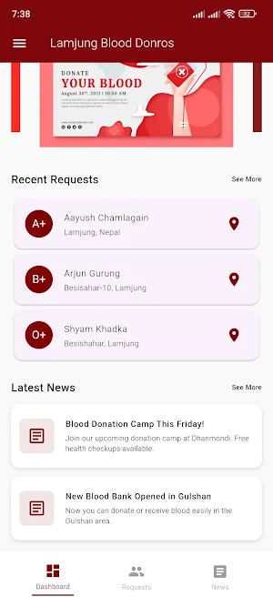 Lamjung Blood Donors Screenshot 2