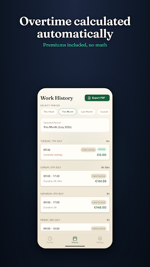 OT: Timesheet Hours Tracker Screenshot 2