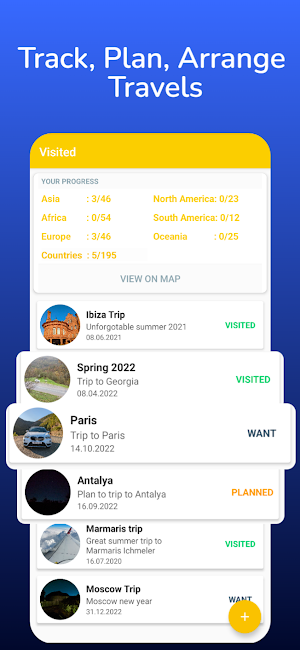 Visited Places : Been Map Screenshot 0