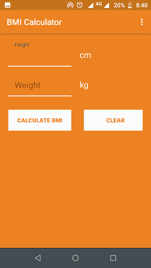 BMI Calculator Screenshot 1