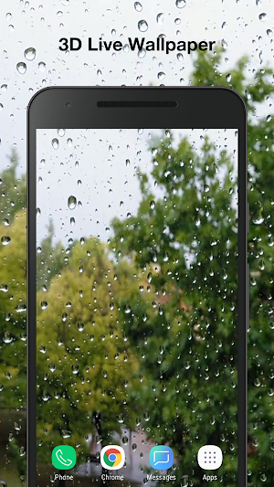 3D Raindrops Live Wallpaper Screenshot 0