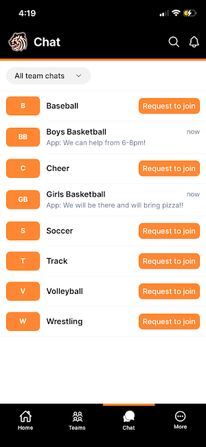 BCHS Tigers Athletics Screenshot 2