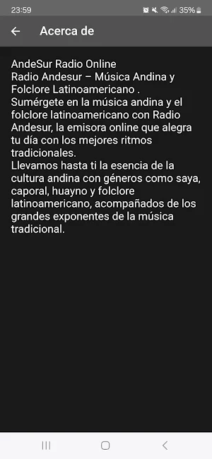 AndeSur Radio Online Screenshot 2