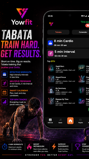 YowFit: Workout Music & Tabata Screenshot 3