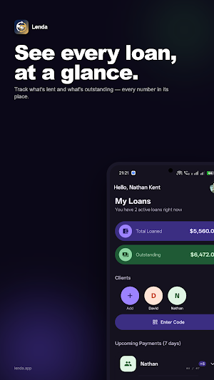 Lenda - Loan Tracker & Planner Screenshot 0