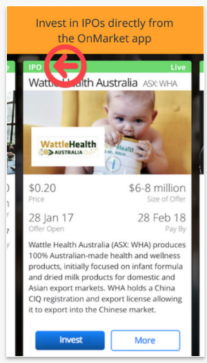 OnMarket: Invest with impact. Screenshot 1
