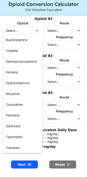 Opioid Conversion Calculator Screenshot 2