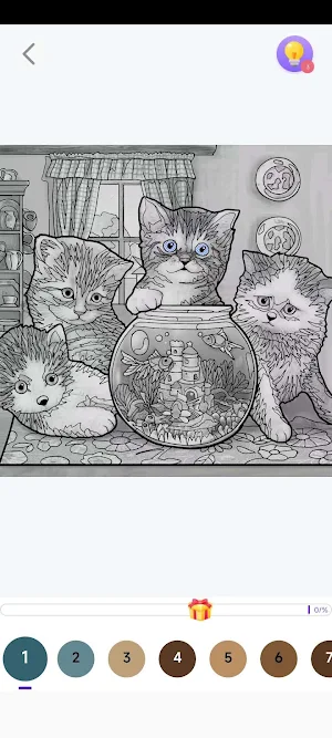 Cat Paint : Color by Number Screenshot 2