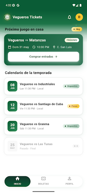 Vegueros Tickets Screenshot 0