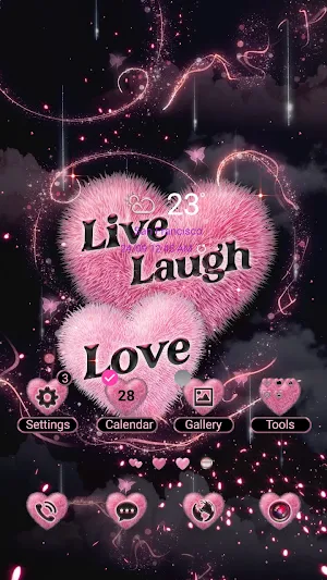 Pink Love And Live - Wallpaper Screenshot 0