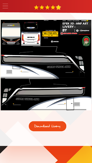 Livery Bussid HD Complete Screenshot 1