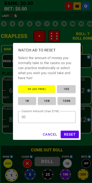 Bubble Craps: Simple Simulator Screenshot 2