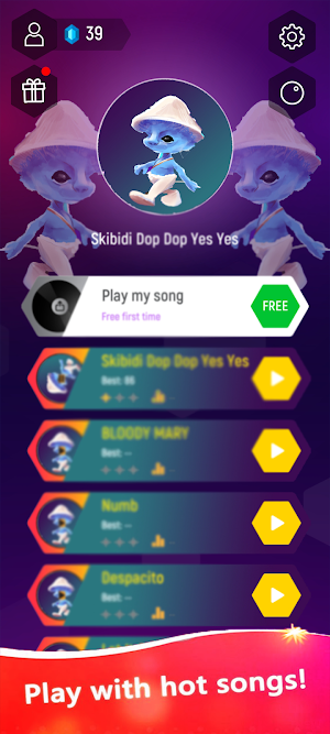 Smurf Cat Tiles Hop Screenshot 1