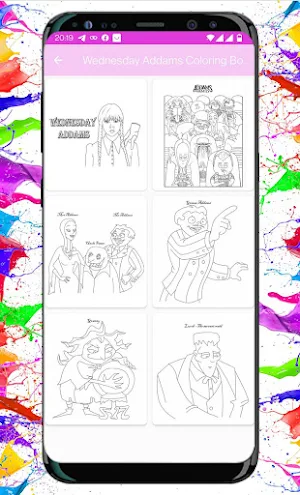 Wednesday Addams Coloring Book Screenshot 0