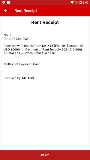 Rent Receipt Screenshot 3