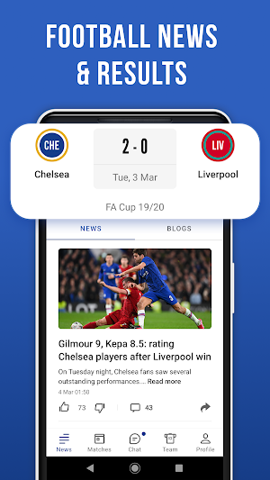 Blues Live Unofficial — Scores & News for Fans Screenshot 1