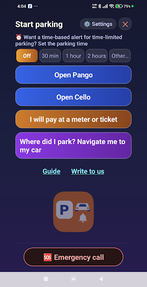 Parking & Drive Away Reminders Screenshot 0