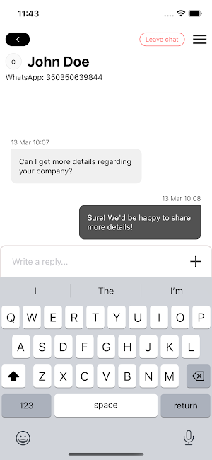 Serviceform Conversations Screenshot 3