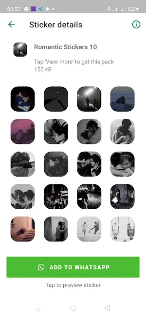 Romantic  Stickers 2021 Screenshot 0