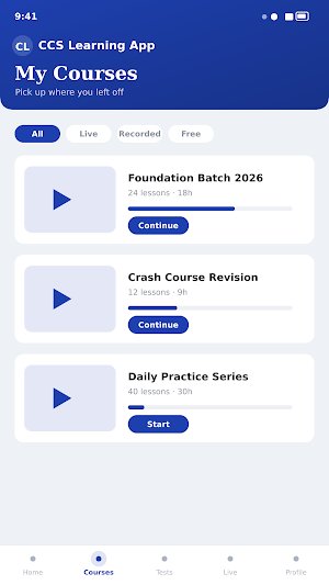 CCS Learning App Screenshot 0