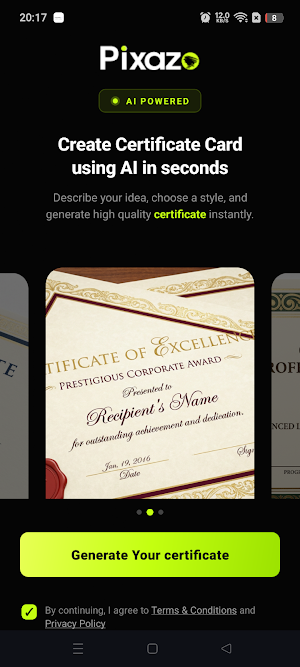 AI Certificate Maker - Pixazo Screenshot 2