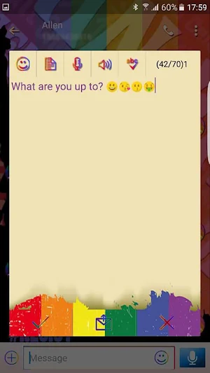 Rainbow flag Next SMS Skin Screenshot 3