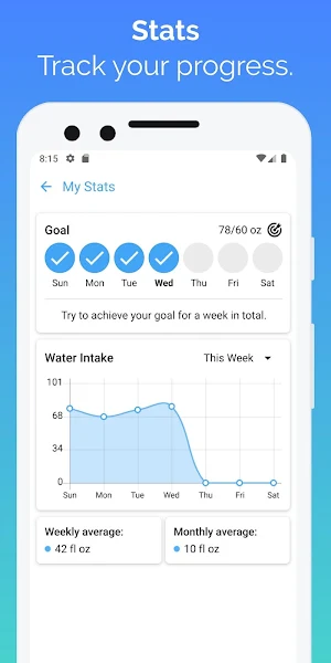 Stay Hydrated: Water Intake Reminder & Tracker Screenshot 1